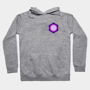 purple line face Hoodie